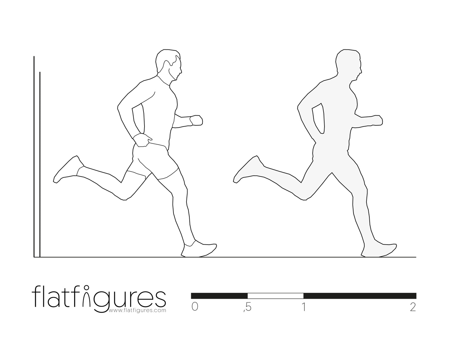 Jogging Man Side 01 - CAD Figure