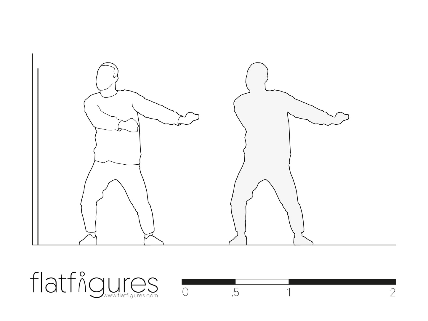 Tanzender Mann frontal 08 - CAD Figur