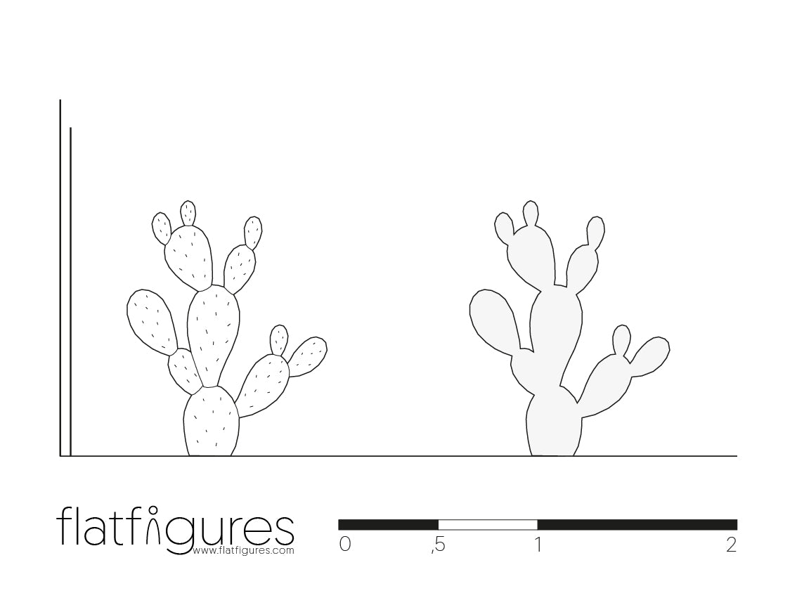 Kaktus seitlich 13 - CAD Figur