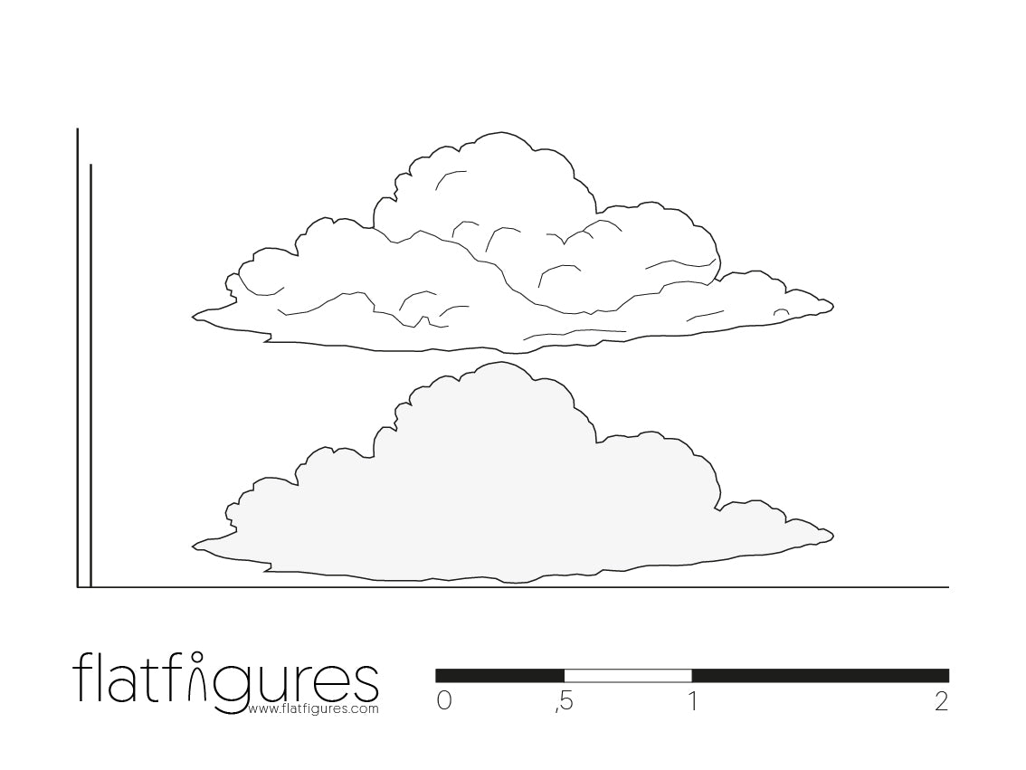 Wolke seitlich 08 - CAD Figur