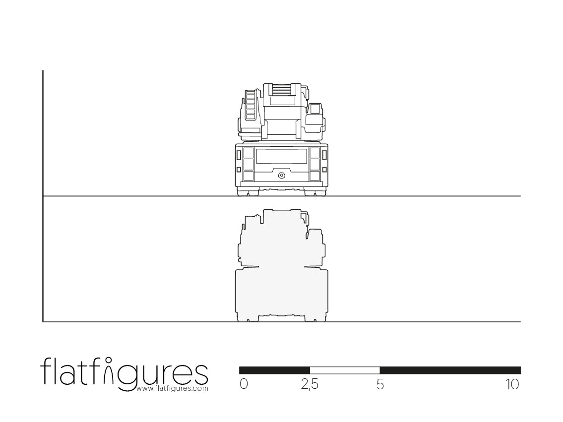 Feuerwehr Einsatzwagen hinten 05 - CAD Figur