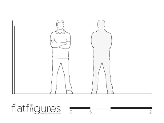 Stehender Mann frontal 01 - CAD Figur