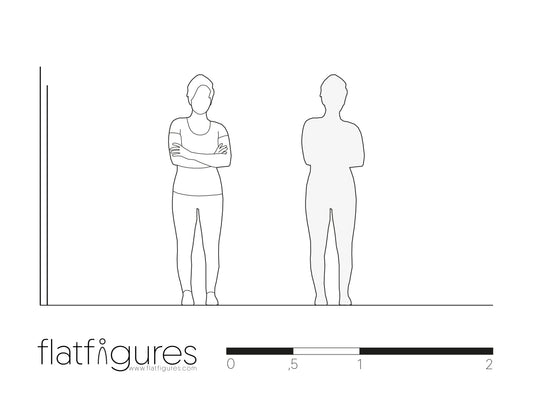 Stehende Frau frontal 03 - CAD Figur