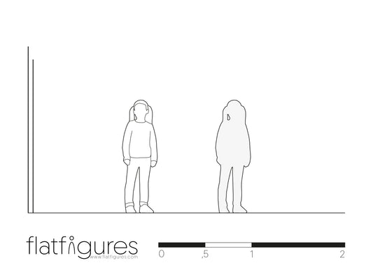 Stehendes Mädchen frontal 06 - CAD Figur