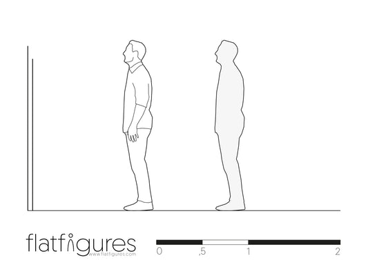 Stehender Mann seitlich 02 - CAD Figur