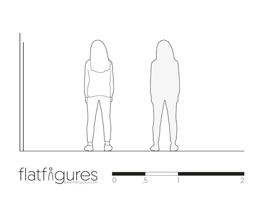 Stehende Frau hinten 03 - CAD Figur