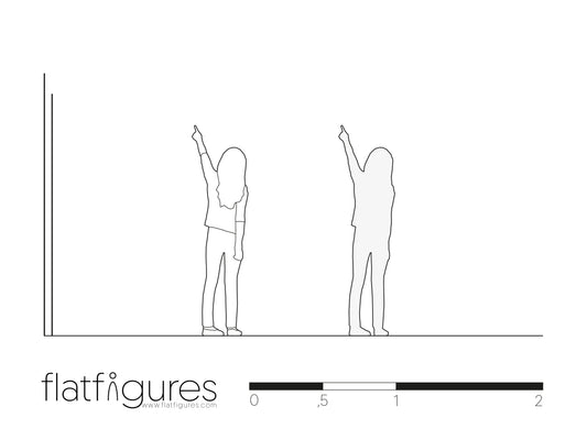 Stehendes Mädchen hinten 06 - CAD Figur