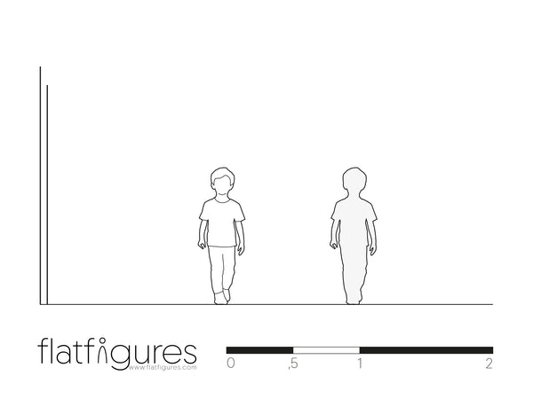 Gehender Junge frontal 05 - CAD Figur