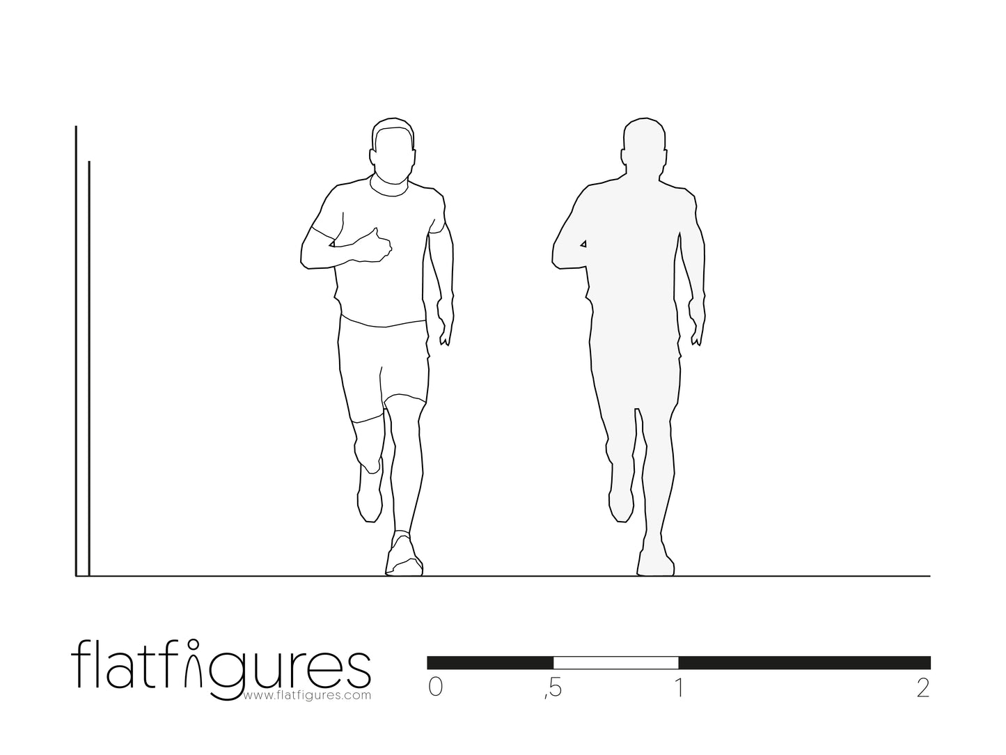 Joggender Mann frontal 01 - CAD Figur