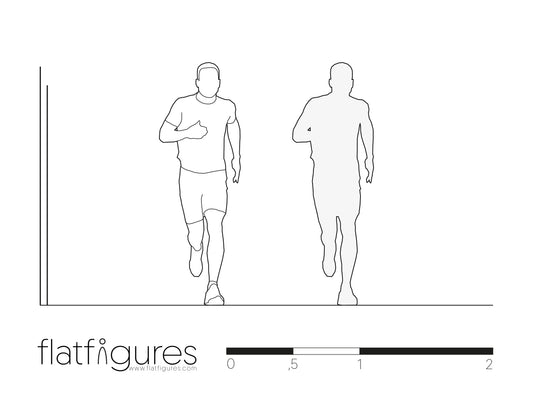 Joggender Mann frontal 01 - CAD Figur