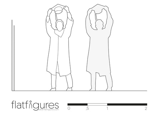 Stehender Absolvent frontal 02 - CAD Figur