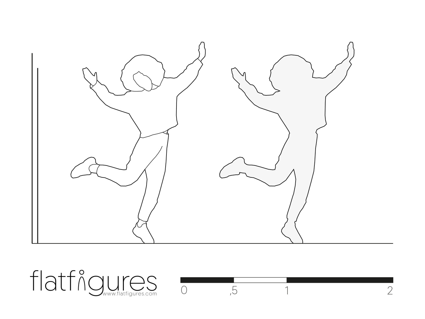 Tanzende Frau frontal 01 - CAD Figur