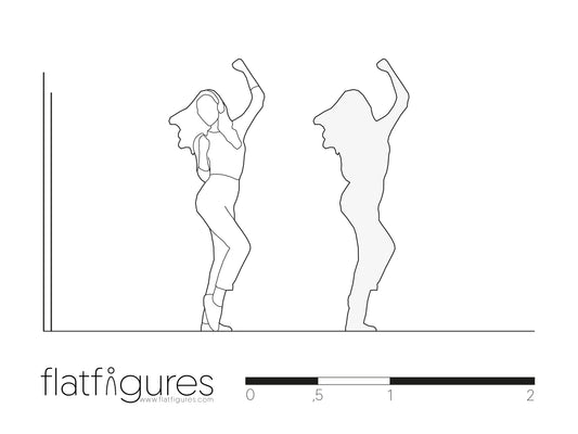 Tanzende Frau frontal 02 - CAD Figur