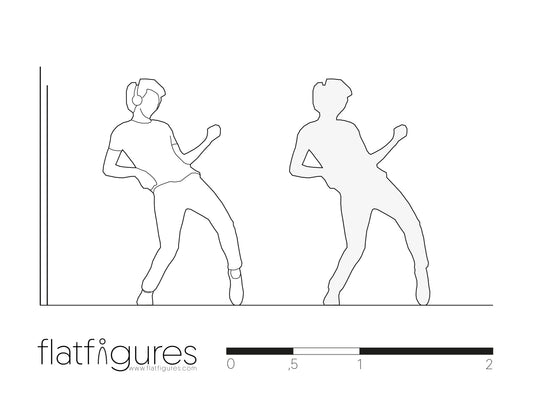 Tanzender Mann frontal 03 - CAD Figur