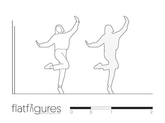 Tanzende Frau frontal 06 - CAD Figur