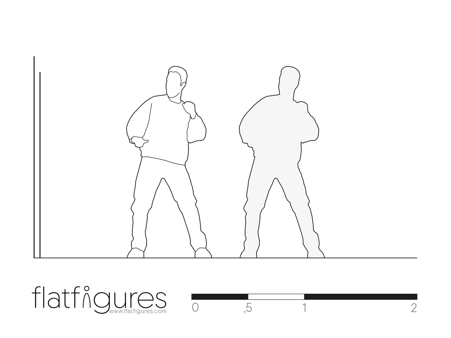Tanzender Mann frontal 09 - CAD Figur