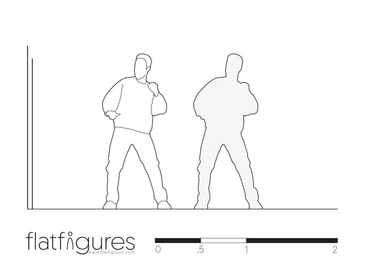 Tanzender Mann frontal 09 - CAD Figur