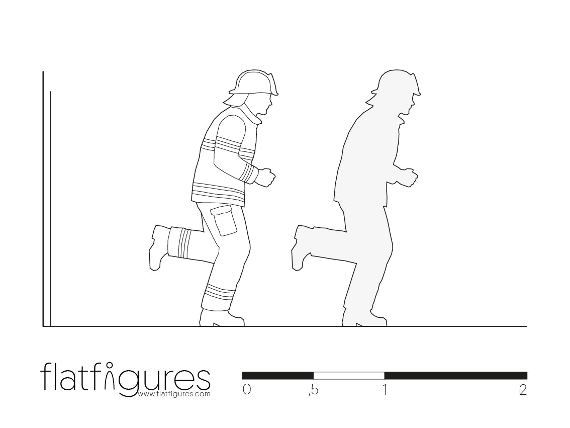 Standing Man Rear 02 - CAD Figure
