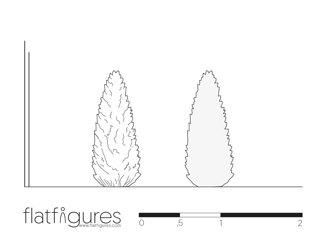 Laubbaum seitlich 05 - CAD Figur