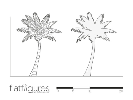 Palme seitlich 07 - CAD Figur
