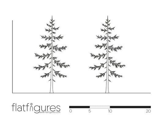 Nadelbaum seitlich 14 - CAD Figur