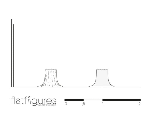 Baumstumpf seitlich 15 - CAD Figur