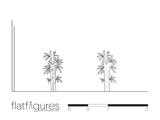 Bambusbaum seitlich 17 - CAD Figur