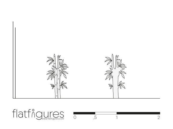Bambusbaum seitlich 17 - CAD Figur
