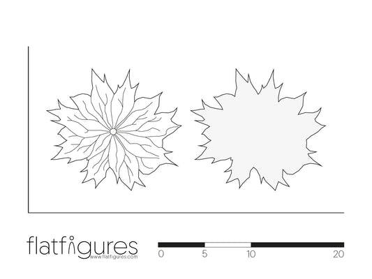Nadelbaum Draufsicht 03 - CAD Figur