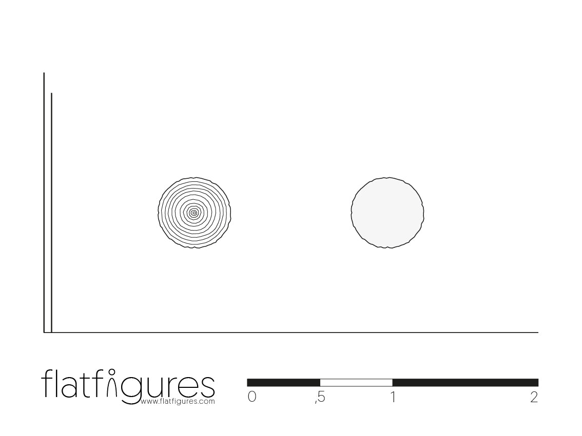 Baumstumpf Draufsicht 06 - CAD Figur