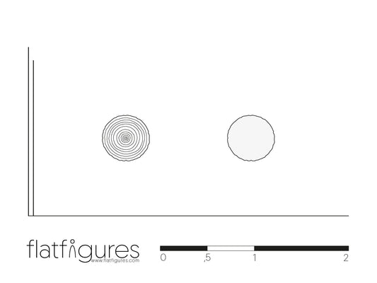 Baumstumpf Draufsicht 06 - CAD Figur
