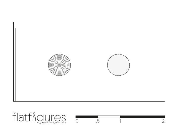 Baumstumpf Draufsicht 06 - CAD Figur