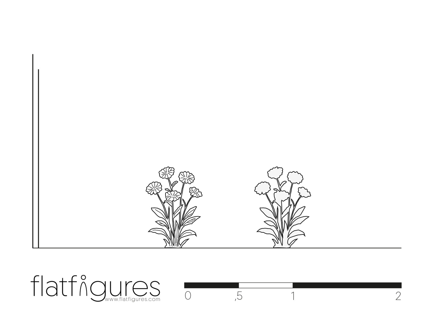Blume seitlich 04 - CAD Figur