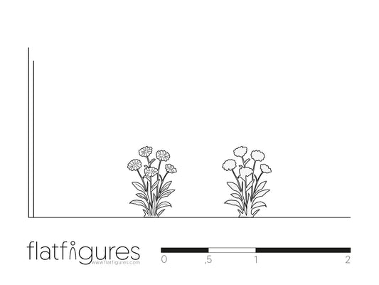 Blume seitlich 04 - CAD Figur