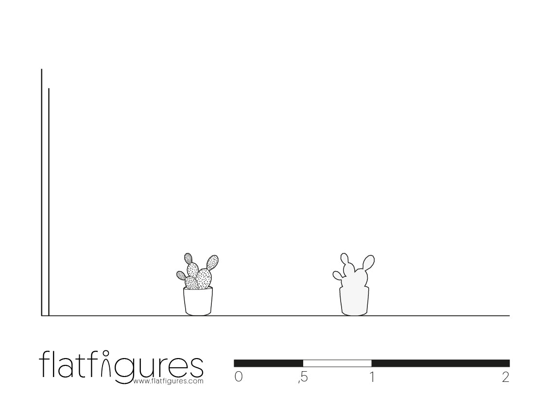 Kaktus seitlich 10 - CAD Figur