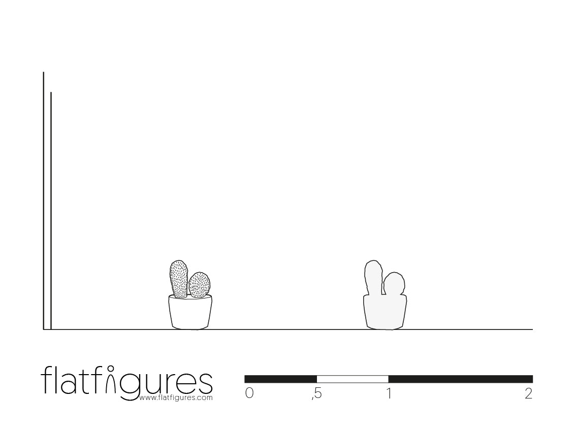 Kaktus seitlich 11 - CAD Figur