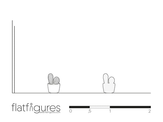 Kaktus seitlich 11 - CAD Figur