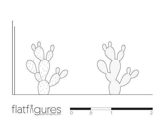 Kaktus seitlich 13 - CAD Figur