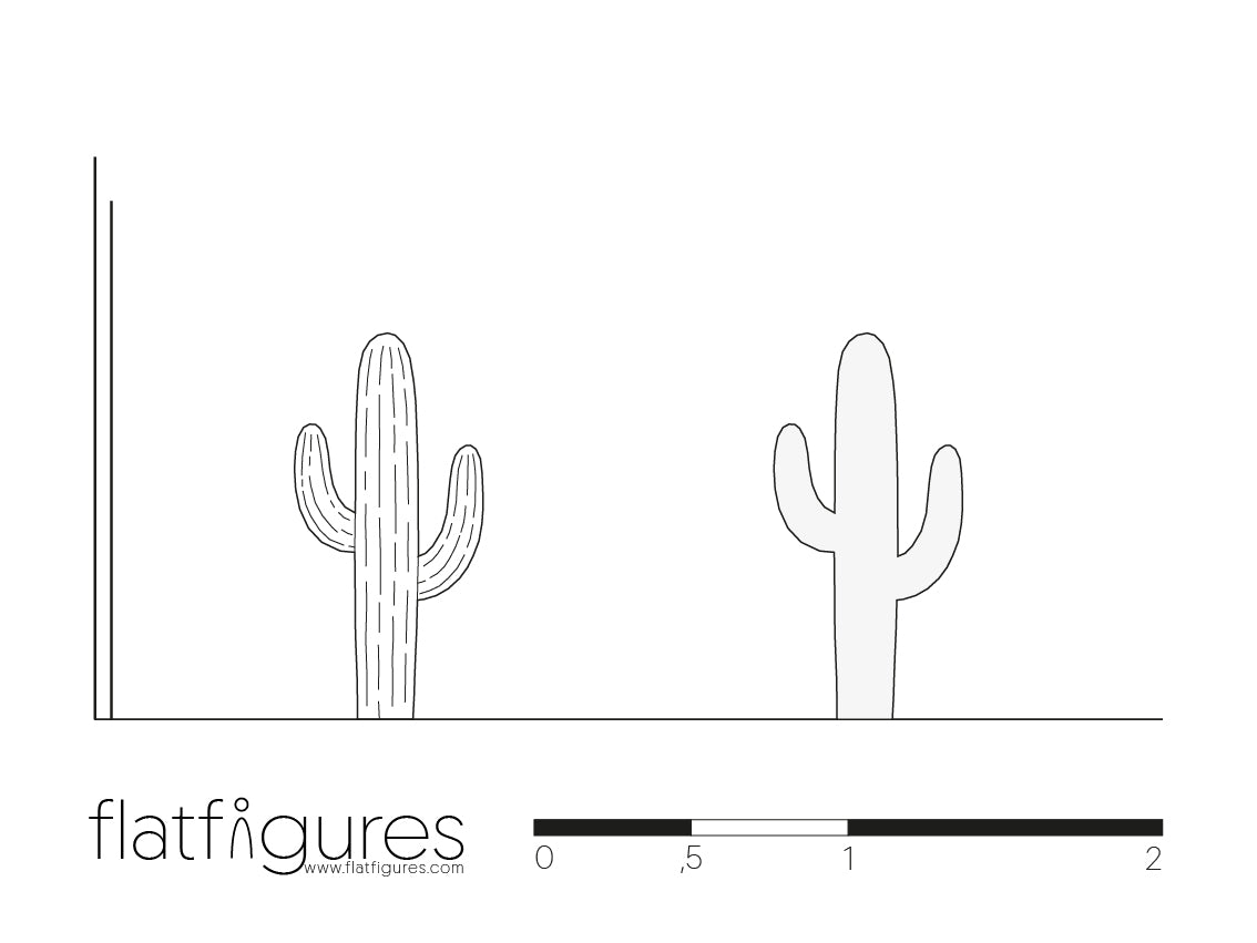 Kaktus seitlich 14 - CAD Figur