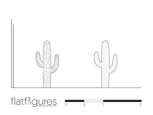 Kaktus seitlich 14 - CAD Figur
