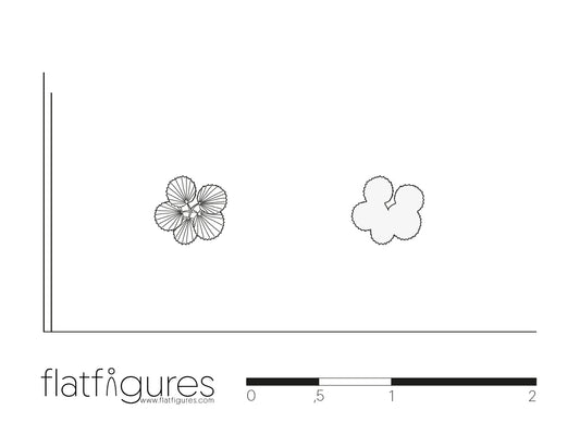 Topfpflanze Draufsicht 01 - CAD Figur