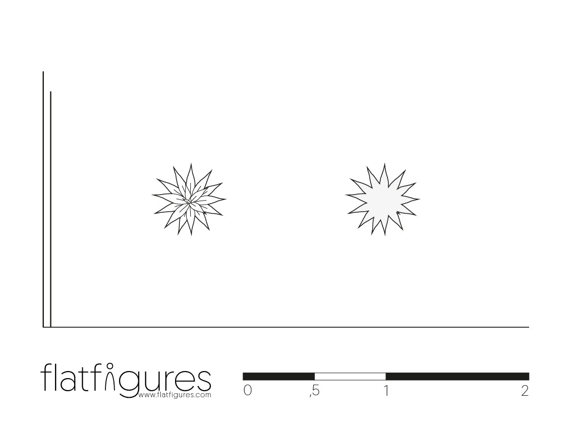 Topfpflanze Draufsicht 02 - CAD Figur