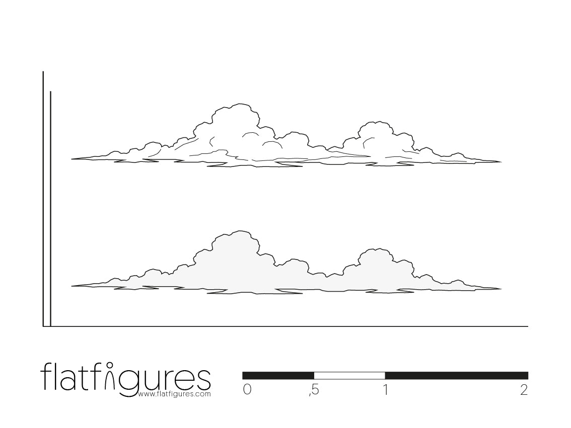 Wolke seitlich 05 - CAD Figur