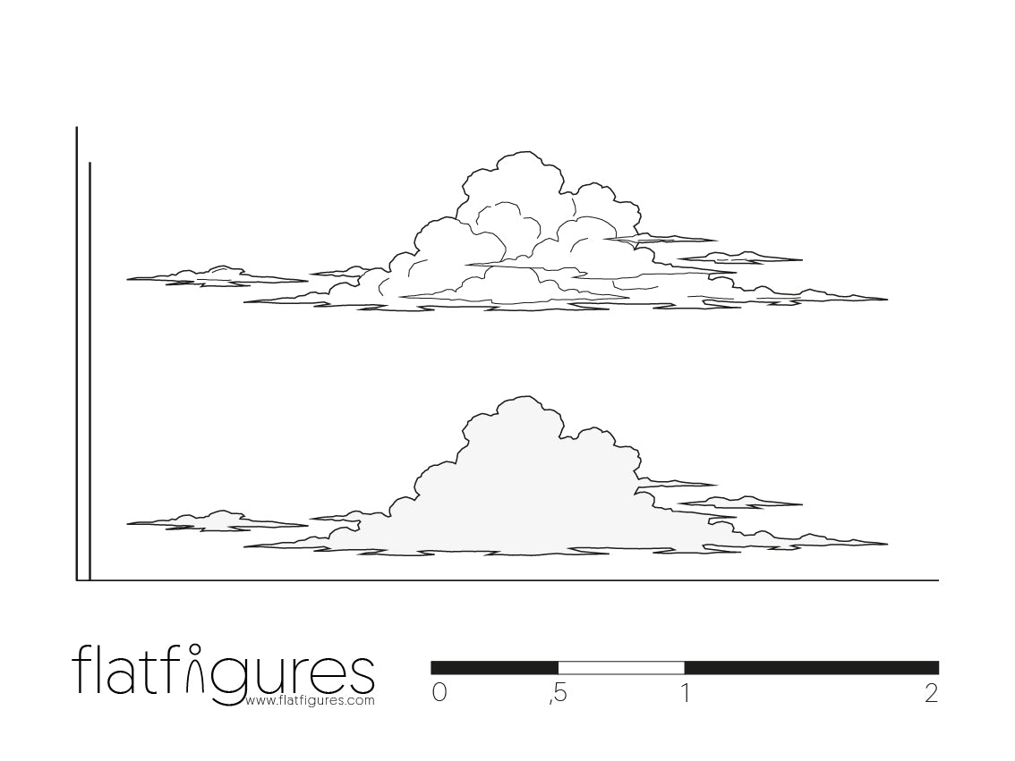 Wolke seitlich 06 - CAD Figur