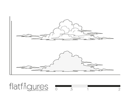 Wolke seitlich 06 - CAD Figur
