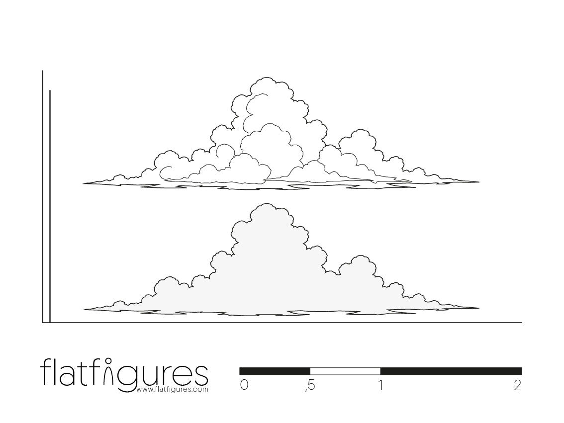 Wolke seitlich 07 - CAD Figur