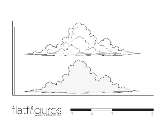 Wolke seitlich 07 - CAD Figur