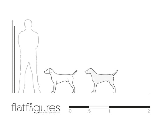 Stehender Hund seitlich 01 - CAD Figur