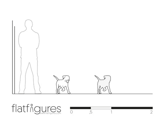 Laufender Hund frontal 02 - CAD Figur